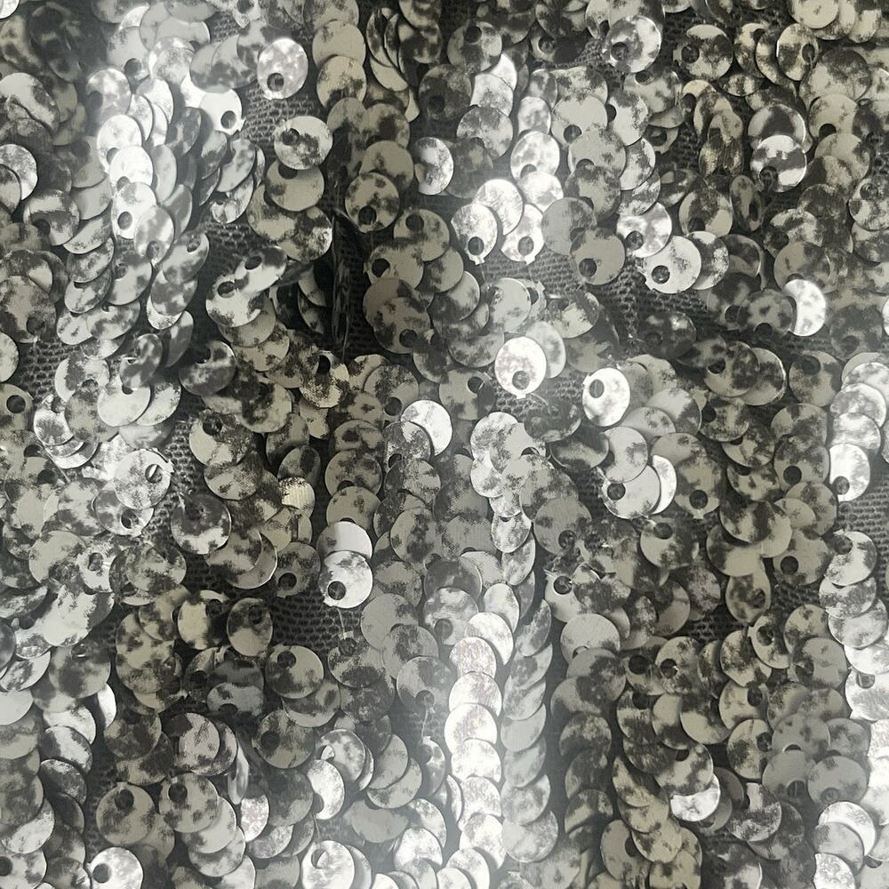 Abercrombie & Fitch Sequin Cropped Tank Top XS Silver Open Back Sparkly - Picture 11 of 12